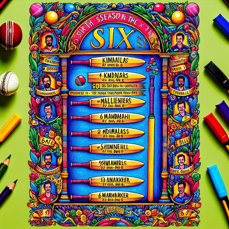 All ipl season sixes list